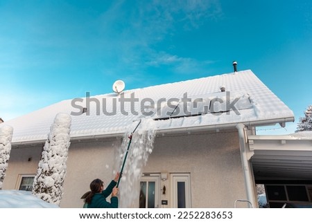 Similar – Image, Stock Photo Frozen solar cells Ice
