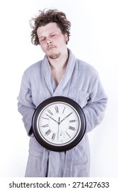 man with clock