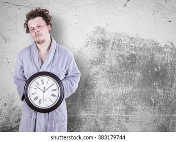 man with clock