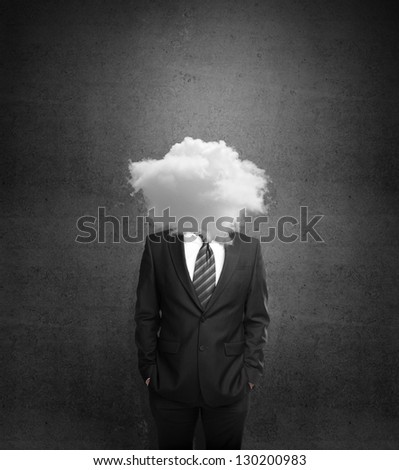 man with cloud