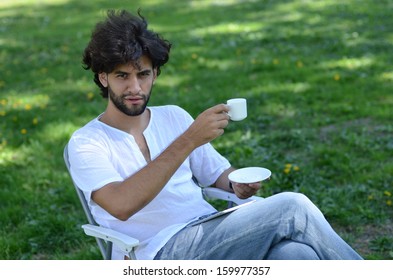 man with coffee
