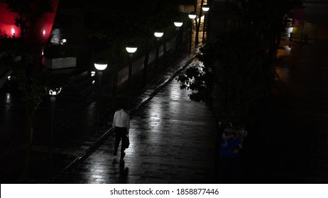 Man Coming Home From Work In Tokyo