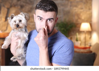 Man Complaining About Dog Smell