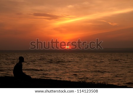 Man comtemplating sunset