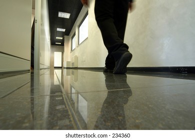 man and corridor