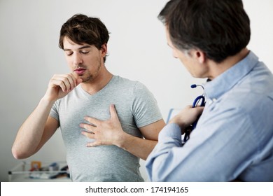 Man Coughing