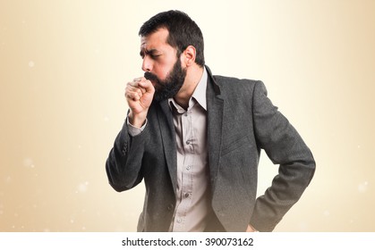 Man Coughing A Lot