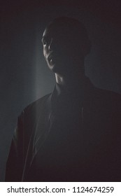 Man in the dark
