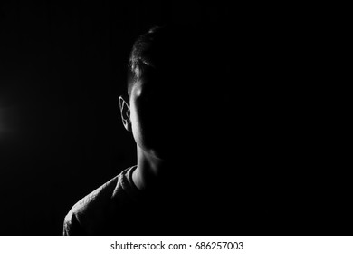 Man in the dark