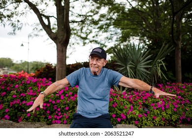 Man With Dementia Being Silly For Camera In Cincinnati