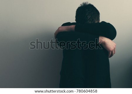 The man is depressed