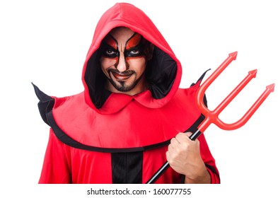 Man Devil In Red Costume