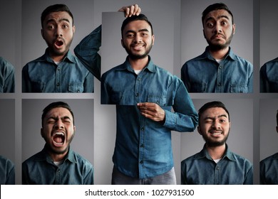 Man With Different Emotions