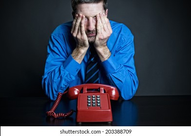 Man In Distress About Phone Call