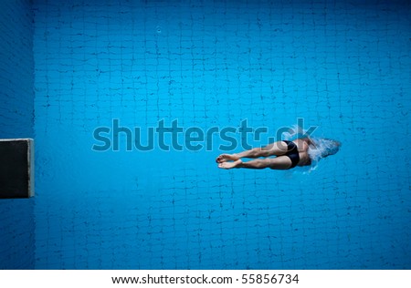 Similar – Image, Stock Photo Handstand on the sea Jump