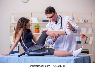 Man doctor taking care of sports injury - Powered by Shutterstock