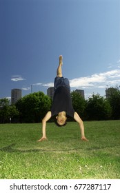 Man Doing Back Flip