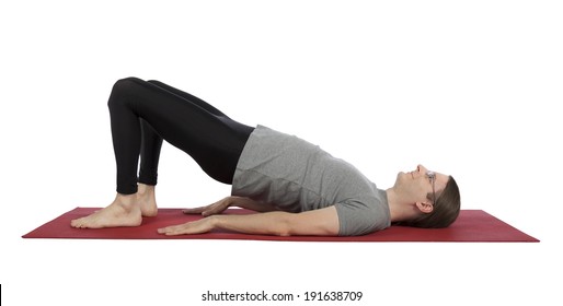Man doing Bridge Pose in yoga