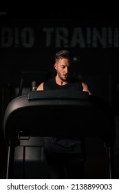 Man Doing Cardio At The Gym