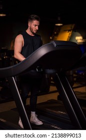 Man Doing Cardio At The Gym