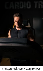 Man Doing Cardio At The Gym