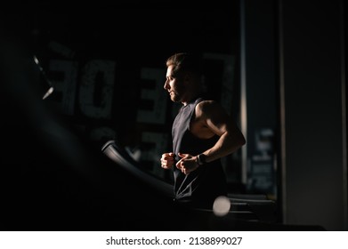 Man Doing Cardio At The Gym