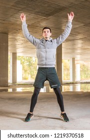 Man Doing Jumping Jacks