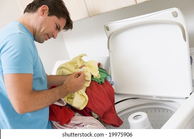 Man Doing Laundry