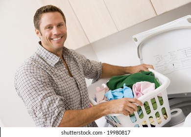 Man Doing Laundry