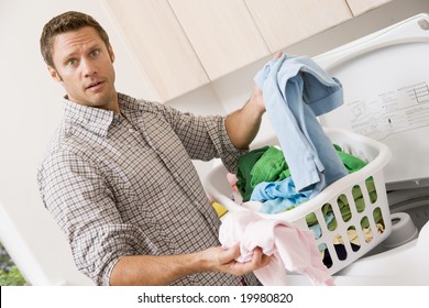 Man Doing Laundry