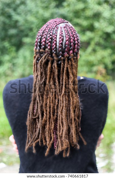 Man Dreadlocks On Neutral Background Subculture Stock Image