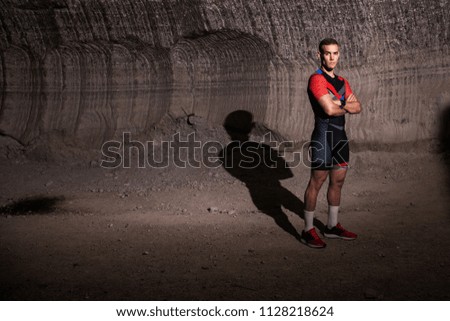 Similar – man dressed in triathlon suit