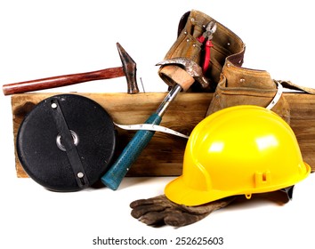 Man With Drill And Tool Belt