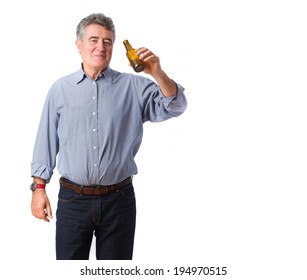 Man Drinking A Beer