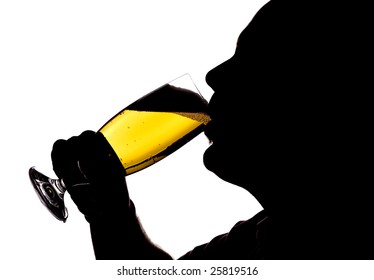 man drinking beer