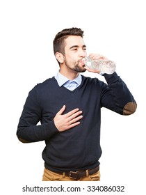 Man Drinking Water