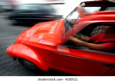 Man driving fast