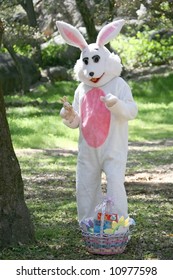 Man In A Easter Bunny Costume