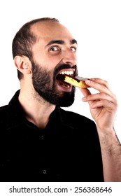 Man Eating Cake