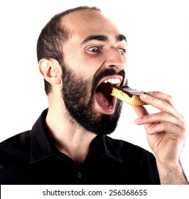 Man Eating Cake