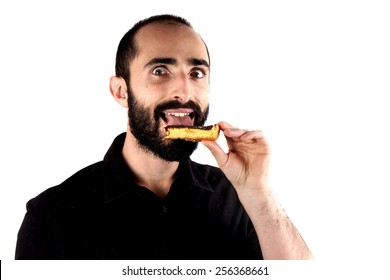 Man Eating Cake