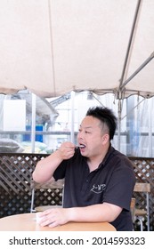  Man Eating Ice Cream 