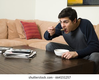 Man Eating Soup