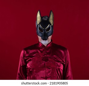 Man In Egyptian Dog Mask