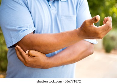 Man With Elbow Pain.