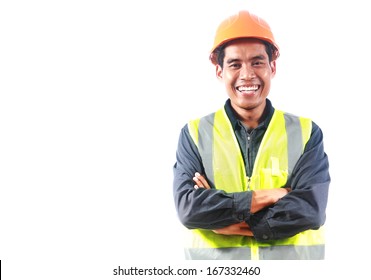 Man Engineer Isolated On White Background