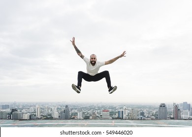 Man Exercise Workout Rooftop Concept - Powered by Shutterstock