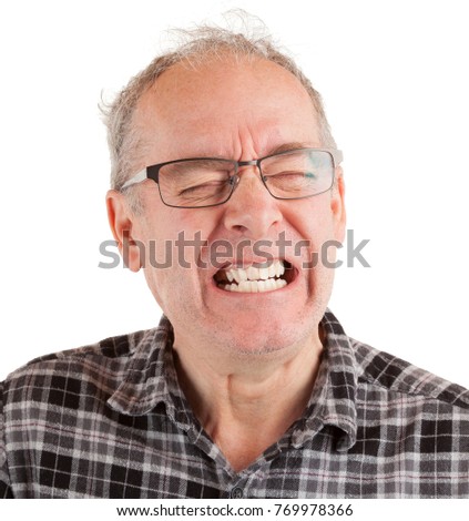 Man expressing pain