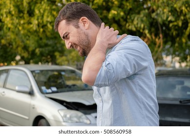 Man Feeling Bad After A Car Accident Injury