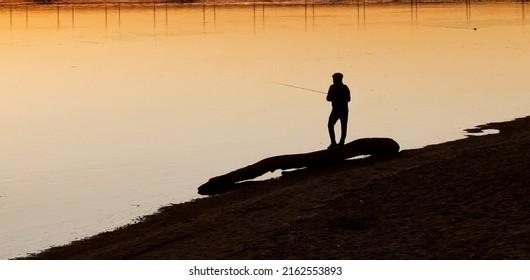 Man Fishing. Outdoor Recreation. Fishing Championship